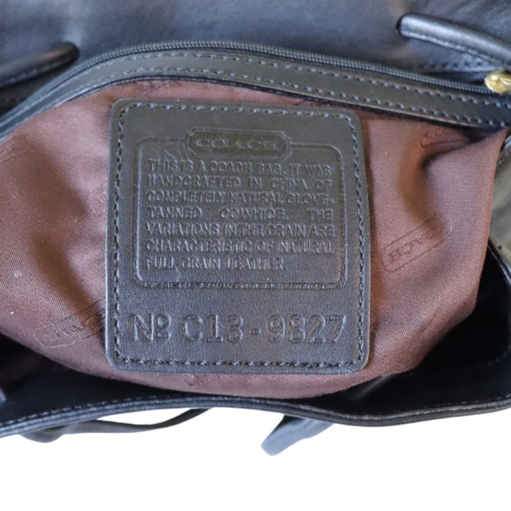Coach Vintage Hampton Legacy Smooth Black Leather Backpack #9827 - Picture 11 of 12